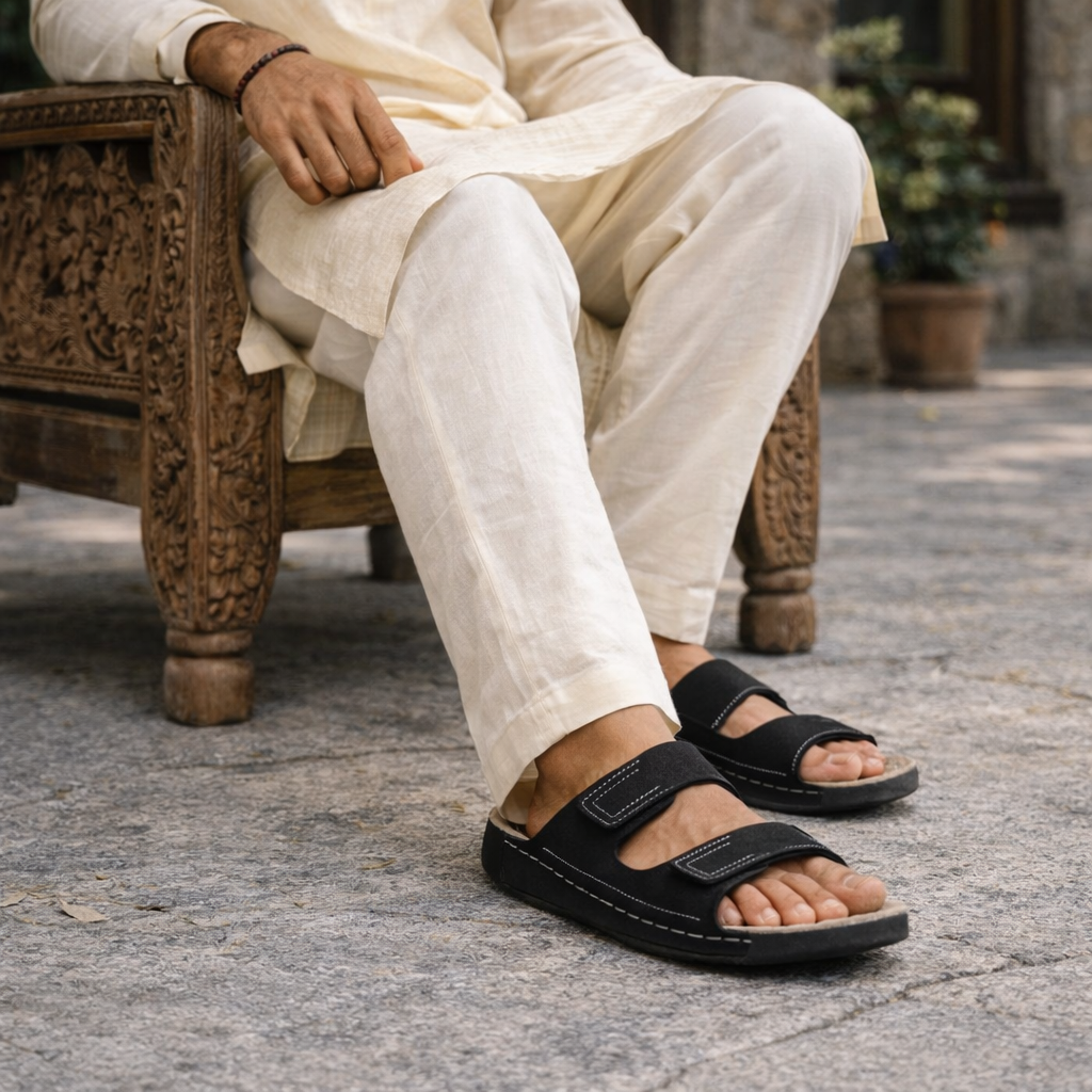 Cosmos: Luxe Suede Sandal