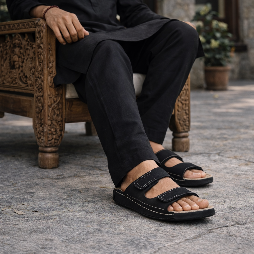 Cosmos: Luxe Suede Sandal