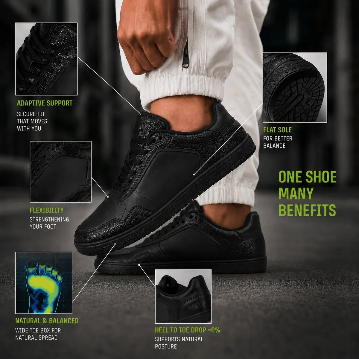 Legend Full Black : Premium Ease Walkers