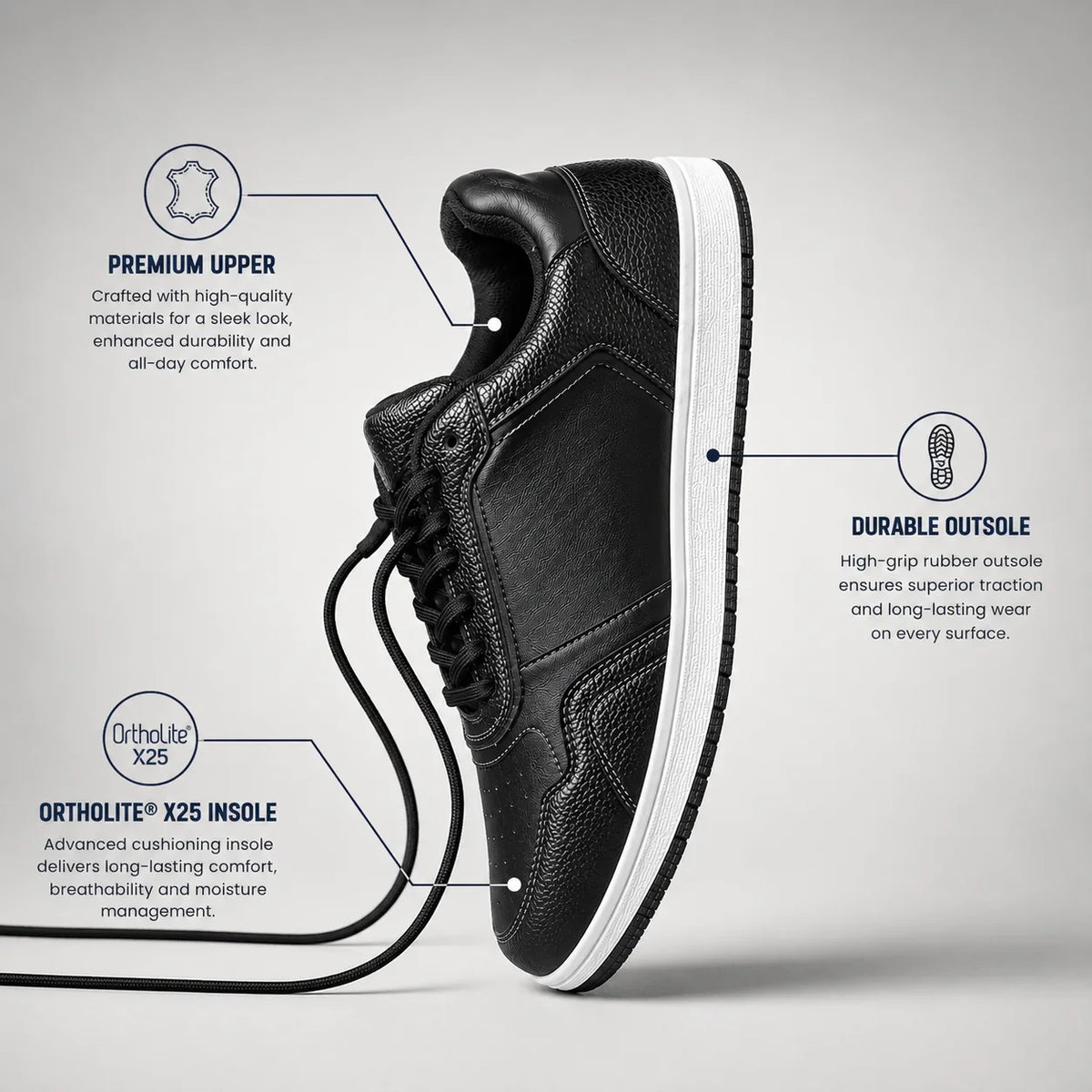 Legend Black & White : Premium Ease Walkers