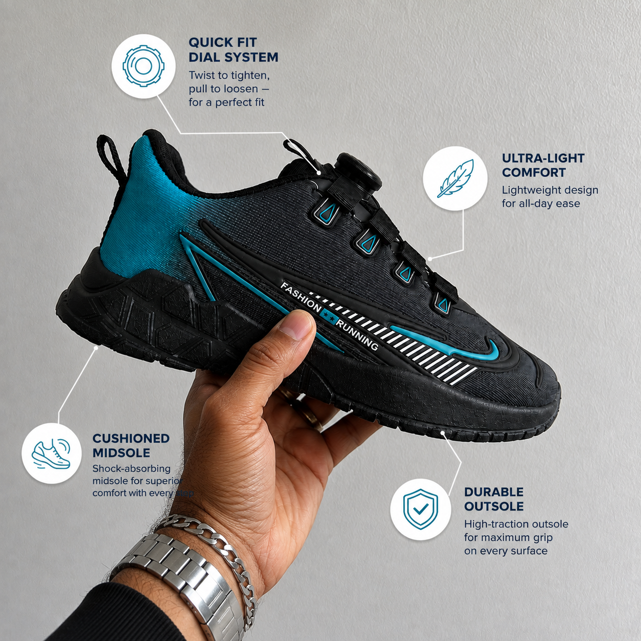 Hunter : Premium Dial Lace Shoes