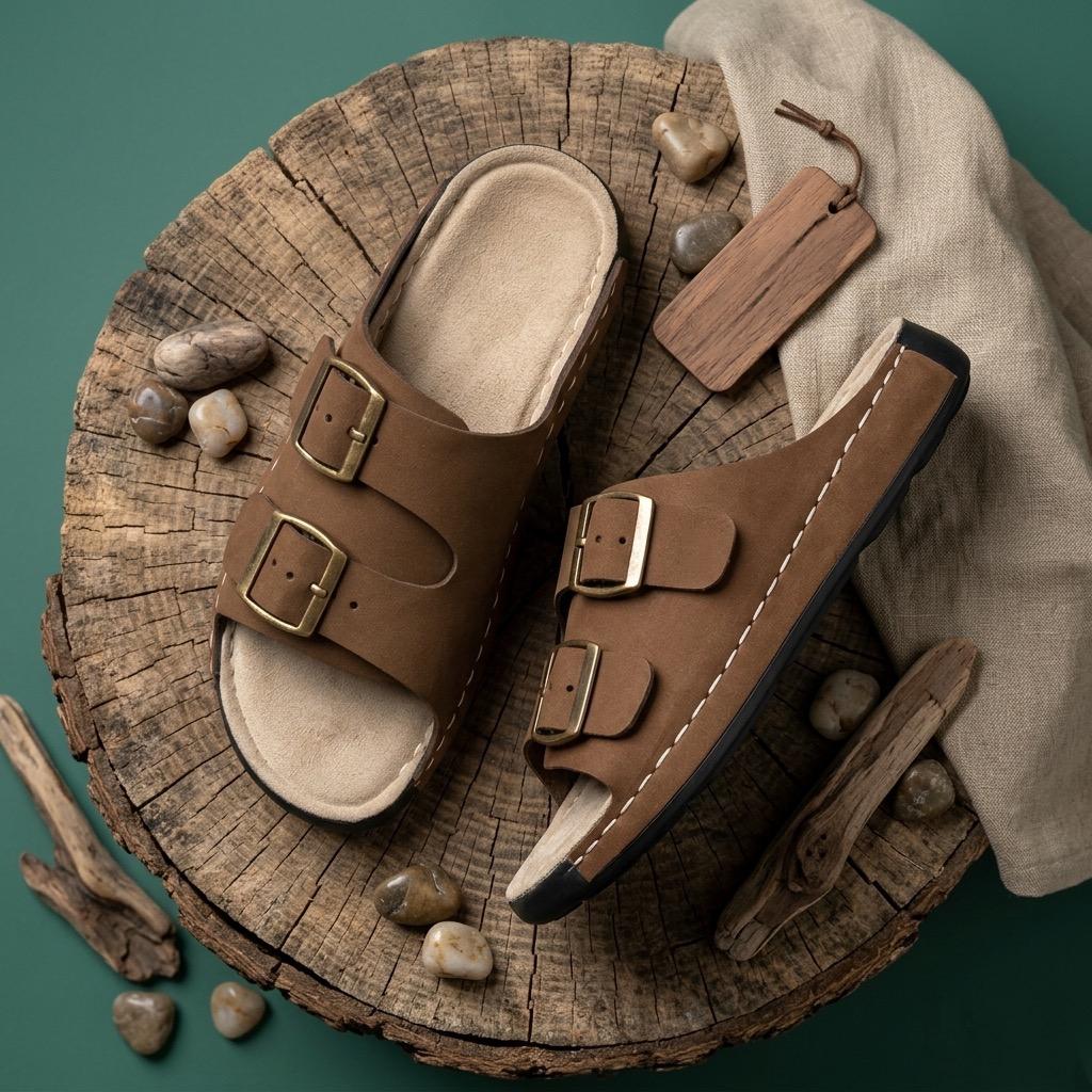 Retro : Premium Suede Sandal