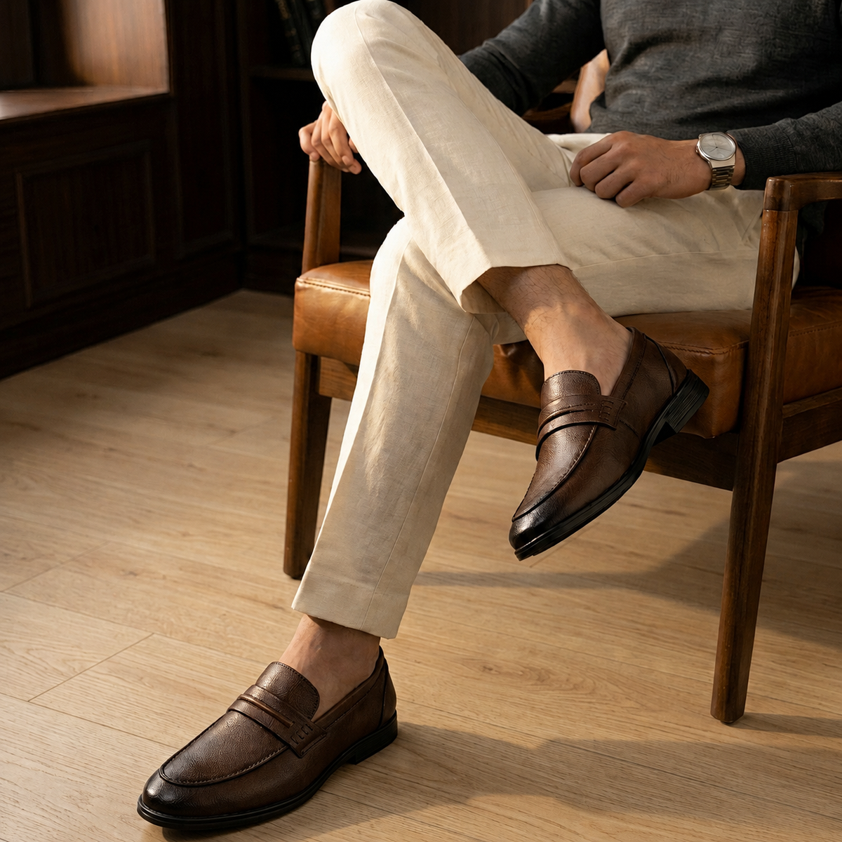 Vegas Brown : Premium Ease Loafers