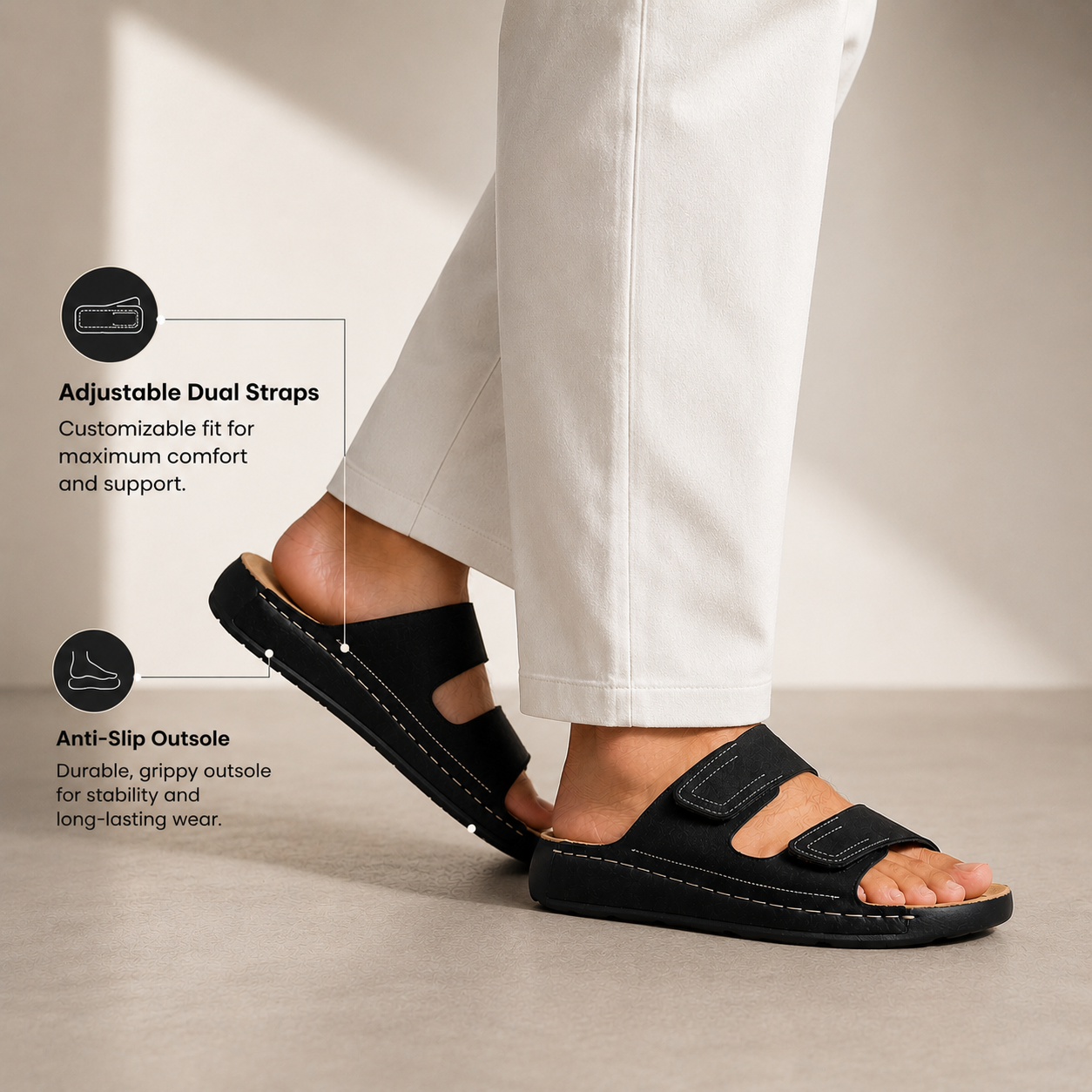 Cosmos: Luxe Suede Sandal