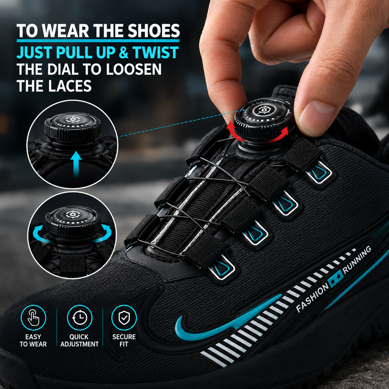 Hunter : Premium Dial Lace Shoes