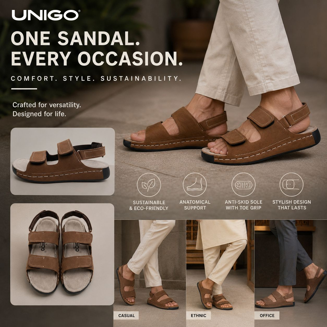 Hunk : Premium Suede Sandal